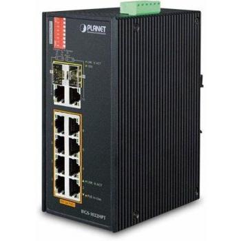 IFGS-1022HPT Fast Ethernet Switch with Power Over Ethernet Support and Black Network Router