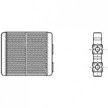 Permutador de Calor Habitáculo VAN WEZEL 13006226