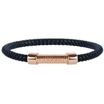 Pulsera para hombre, Colección Maserati Jewels, longitud 20 cm, en acero, PVD azul y barniz