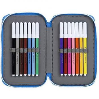 Plumier Doble Pqño 28 Pcs Rcd Espanyol 12,5X19,5X4 Cm (Safta