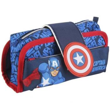 Estuche Portatodo Velcro Marvel Azul