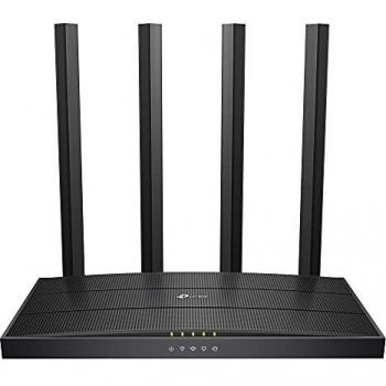 Tp-Link Archer C6 V3 Gigabit Router Wi-Fi Dual Band AC1200 Wireless, 5 Porte Gigabit, Nero