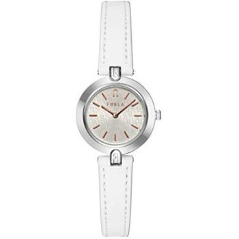 Reloj FURLA LOGOLINKS Esfera Plateada 28 MM Acero Inoxidable Cuarzo Blanco