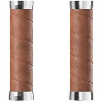 Puños de piel marrón café Brooks England Slender