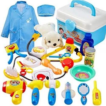 Maletín Veterinario 2 en 1 Juguete de Rol para Niños