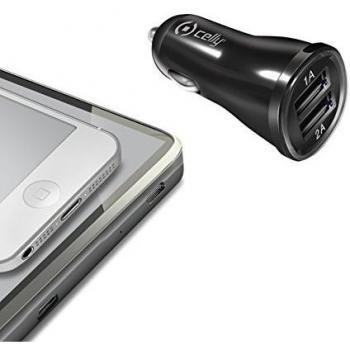 Cargador (Auto, Universal, Encendedor de cigarrillos, Negro, 12/24V, 2,1A)