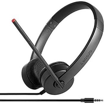 Lenovo Stereo Analog Auricolare Cablato A Padiglione Ufficio Nero 4XD0K25030