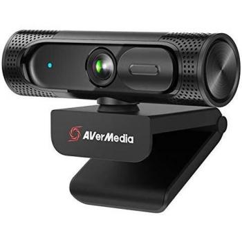 AVerMedia PW315 Webcam, 1080p/60fps Video chat e registrazione, pannello di copertura, porta USB, messa a fuoco fissa, ampio campo visivo regolabile, funziona con Skype, Zoom, squadre