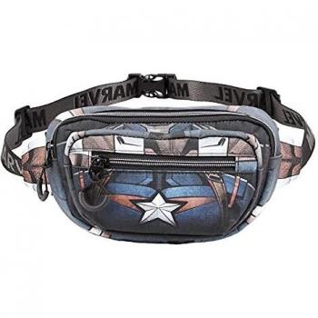 KARACTERMANIA Riñonera Glaze Capitán América, Color Negro