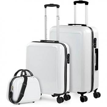 ITACA unisex. 702600B-02 Juego Maletas 50/60 CMS y Neceser 702600B color blanco