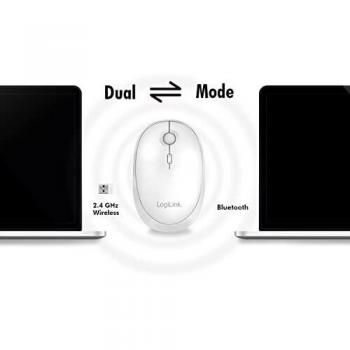 Mouse Ottico Senza Fili LogiLink Bianco