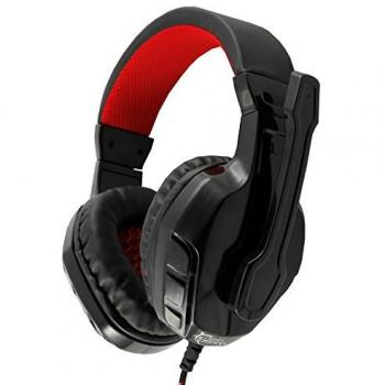 Whiteshark Cuffia da Gioco 1641 Panther Nero e Rosso
