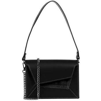 FIRENZE ARTEGIANI. Bolso Bandolera Alessandra Mujer Piel Ruga Gamuza Negro