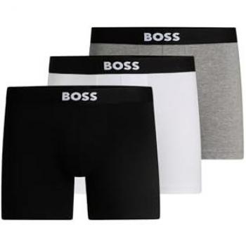 Boss Hombre Pack Tricolor de Bóxer One – Blanco, Gris y Negro