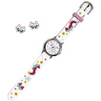 Conjunto Agatha Ruiz de la Prada AGR298 colección Fantasía niña mariposas reloj pendientes plata