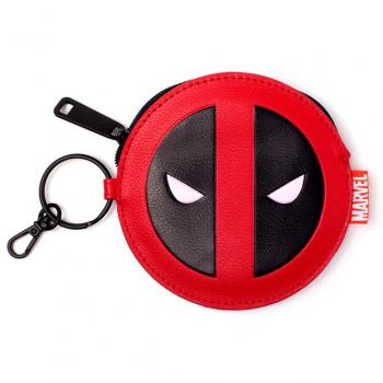 Bioworld Marvel Comics Deadpool Face Coin Purse, Red/Black (GW268775DED) Monedero, 16 cm, Rojo (Red)