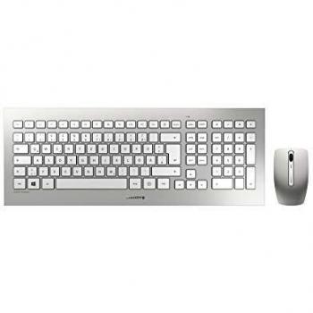 CHERRY DW 8000 Wireless Tastatura e Mouse con RF, QWERTZ Tedesco, Argento, Bianco