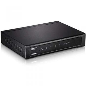 Trendnet TEG-S51SFP Switch a 4 Porte Gigabit, non Gestibile, Nero