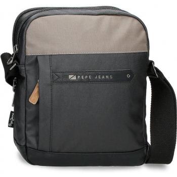 Pepe Jeans. Bandolera Porta tablet Cardiff dos compartimentos negro