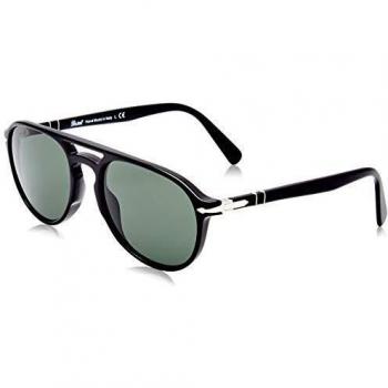Persol 0PO3235S Gafas, Negro/Verde, 55 Unisex Adulto