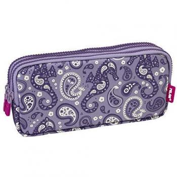 MILAN Portatodo 3 Cremalleras Drops Estuches, 22 cm, Morado