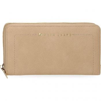 Pepe Jeans Cartera Diane para mujer beige con cremallera