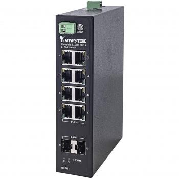 Switch di rete industriale Vivotek 10 porte Nero