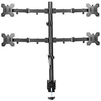 Suptek Braccio per monitor quad per schermi da 13-27 | Rotazione girevole dell'inclinazione del morsetto per montaggio su monitor (asta 80cm) MD6884