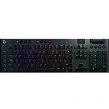 Logitech G915 LIGHTSPEED Tastiera Gaming Meccanica Wireless, Profilo Ribassato, GL-Tactile Switches, LIGHTSYNC RGB, Design Sottile, +30 ore di Durata della Batteria, QWERTY US Layout, Nero