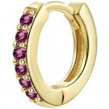 Pendiente Aro de Acero Bañado en Oro 18 kt