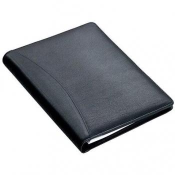 Carpeta de anillas Alassio Benaco A5 Piel Napa Negra