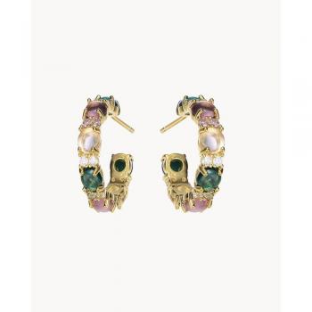 Pendientes Aro Lofoten Isla Dorado Brillante