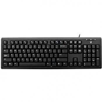 V7 Tastiera USB Nera QWERTZ Tedesco