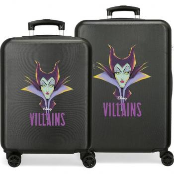Juego Disney Maletas Villains Negra Rígidas ABS