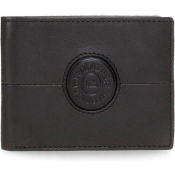Pepe Jeans. Billetero de piel Cracker Negro