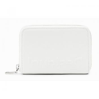 Cartera monedero Desigual Half Logo blanca