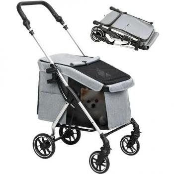 Cochecito Plegable para Perros Pequeños PawHut