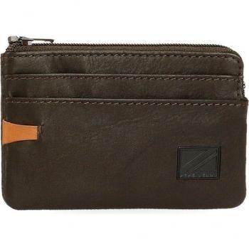 Pepe Jeans. Monedero de piel Marshal Marrón