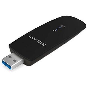 Linksys WUSB6100-M Wireless Dual Band WLAN AC1200 Max Stream USB 3.0 Adapter with MU-MIMO for Laptop, Computer and Desktop PC, Black
