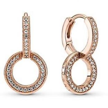 Pendientes Pandora en Pandora Rose de Aro Doble Brillantes