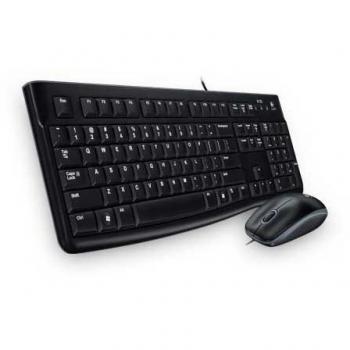 Logitech MK120 Tastiera e Mouse USB Russo Nero