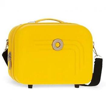 MOVOM Riga, Neceser ABS Adaptable Adultos Unisex, Amarillo, 29x21x15 Cms
