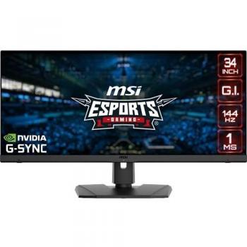 MSI Optix MPG341QR Monitor Gaming 34 flat, Display 21:9 UWQHD (3440 X 1440), IPS, 144Hz, 1ms (MPRT), HDMI 2.0, HDR 400, NVIDIA G-Sync Compatibile, VESA 100x100, MSI Center e Gaming Intellicence