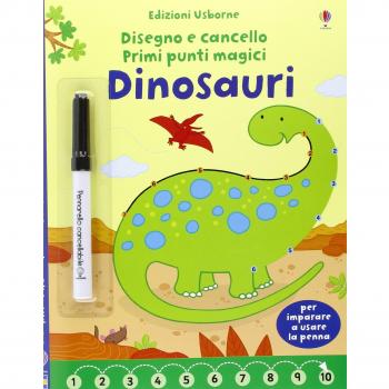 Dinosauri. Disegno e cancello. Primi punti magici. Ediz. illustrata. Con gadget