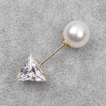 Alfileres Triangulares de Diamantes Imitación