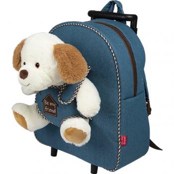 Mochila Infantil Trolley Peluche Perrito Perletti