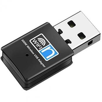 ElecMoga WiFi Dongle, Adattatore USB WiFi 300Mbps 2.4GHz Mini Adattatore di Rete Wireless Supporta Windows 10/8/7/Vista/XP/2000/Mac OS X 10.4-10.14 (aggiornato)
