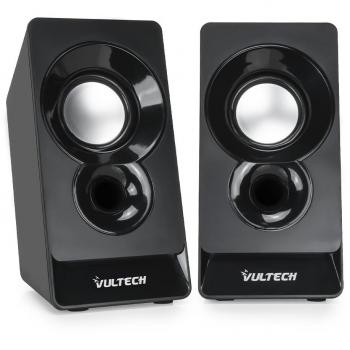 VulTech SP-320N Casse Acustiche 2.0 Autoalimentate USB 2.0,3W RMS, Nero