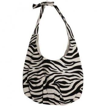 Bolsa de Tela Cebra Luna Cove Talla Única Negra