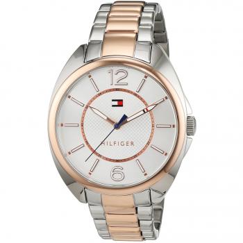 Reloj Tommy Hilfiger mujer bicolor elegante 1781696 rosado plateado acero inoxidable